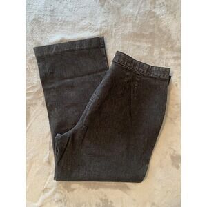 Denim & Company Pants Womens 20WP‎ Black Straight Leg Tummy Panel Stretch Casual